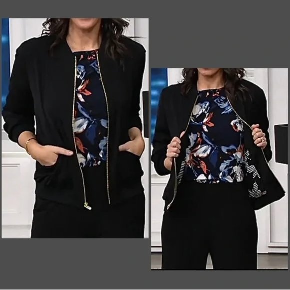 Susan Graver Bomber Jacket - Picture 2 of 8